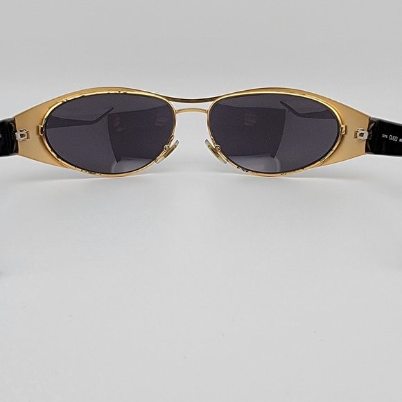 Gucci GG2381/S 032 Gold Black Frame Grey Lens Aviator Sunglasses w/ Case Italy - Picture 5 of 15
